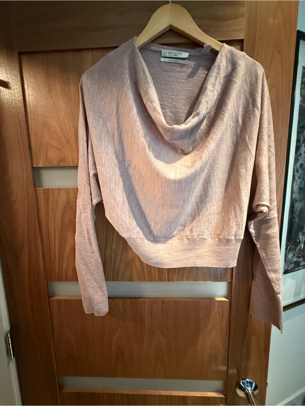 All Saints Blush Cowl Neck Sweater